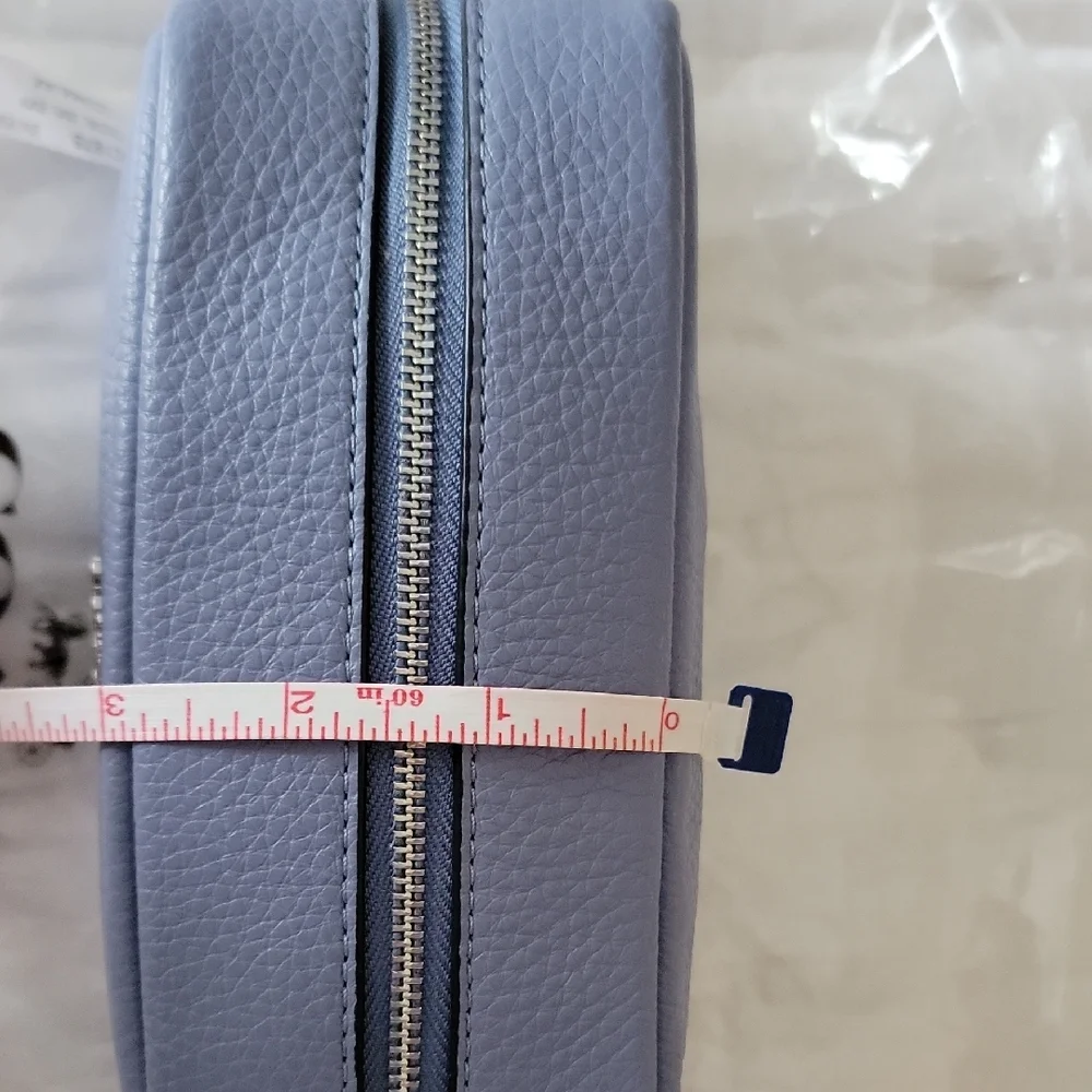 Coach X Disney Cinderella Pebbled Blue Leather Cosmetic Bag - Picture 6 of 10